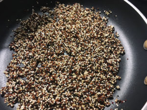 insalata di quinoa fagiolini mais mozzarelle tostatura quinoa