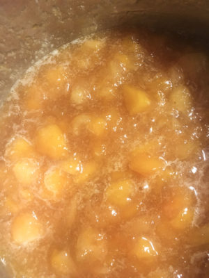 confettura di pesche e mele alla cannella cottura