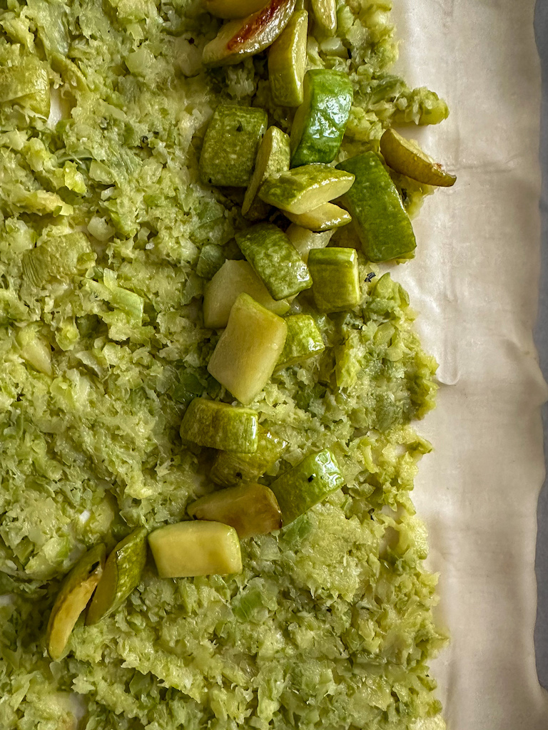 crostata di zucchine alla menta preparazione_2