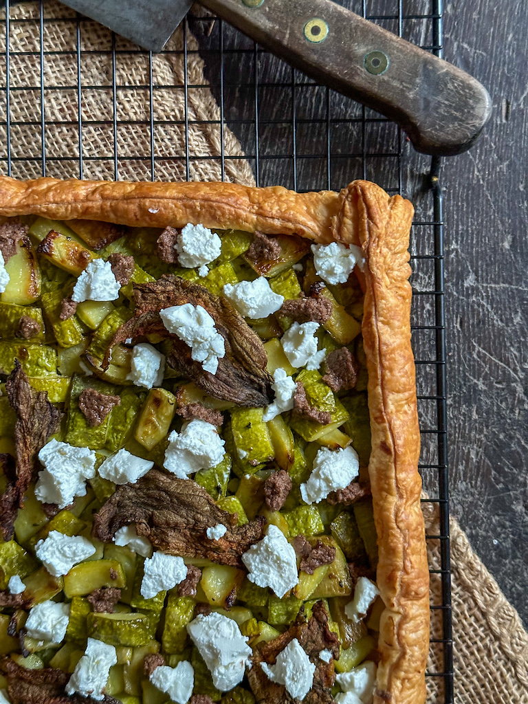 crostata di zucchine alla menta preparazione_1