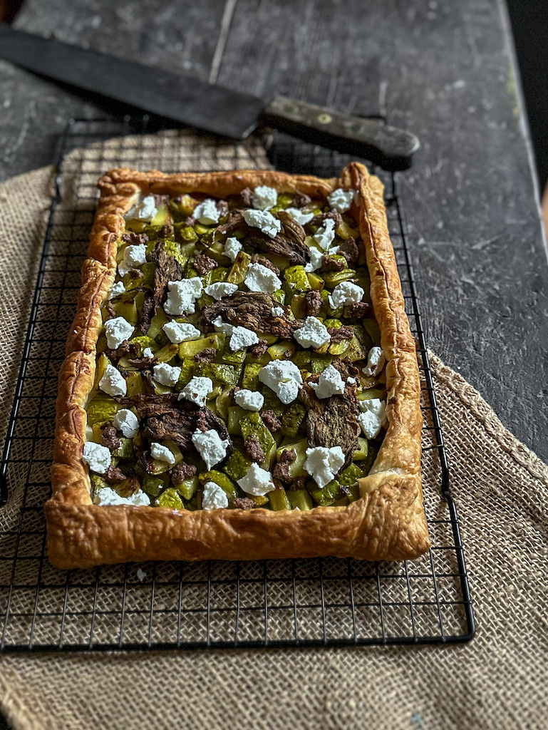 crostata di zucchine alla menta preparazione_2