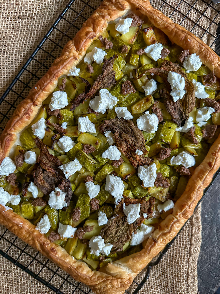 crostata di zucchine alla menta preparazione_4