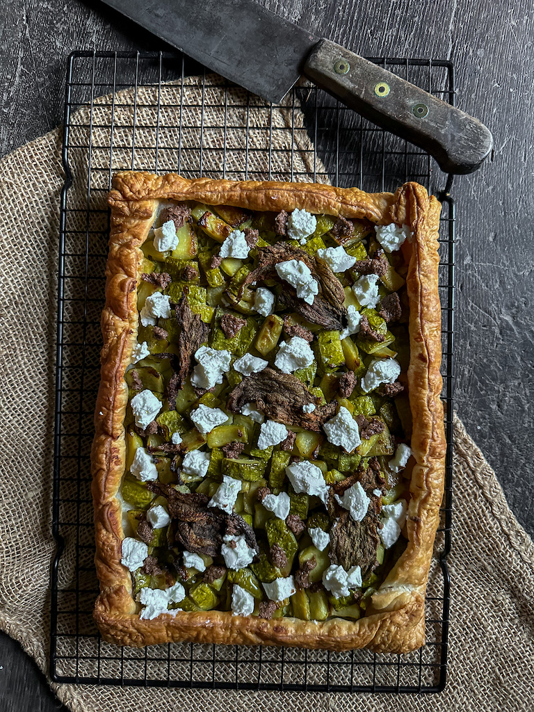 crostata di zucchine alla menta preparazione_5