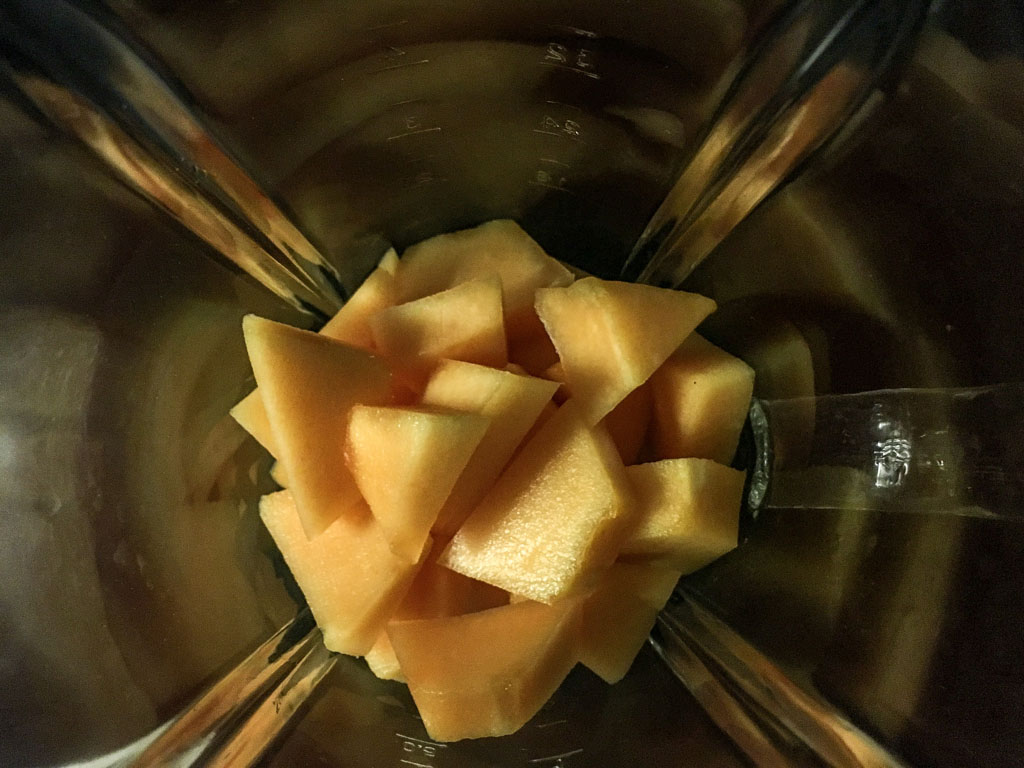 gelo al melone con crema di pistacchio melone frullatore