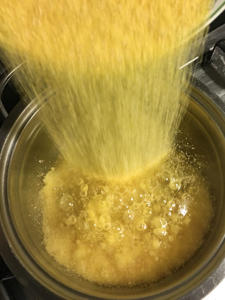 moscardini in umido in scrigni di polenta cottura polenta 1