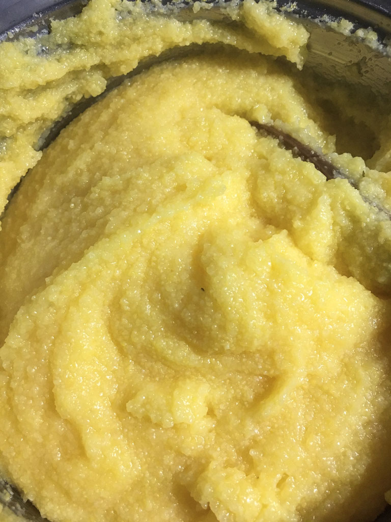 moscardini in umido in scrigni di polenta cottura polenta 3
